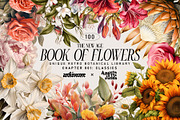 Vintage Book Of Flowers Clipart, an Object Graphic by angelainthefields (Thumbnail 1 of 18)