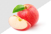 Cut red apples, an Object Graphic by Fruits+Veggies (Thumbnail 3 of 6)