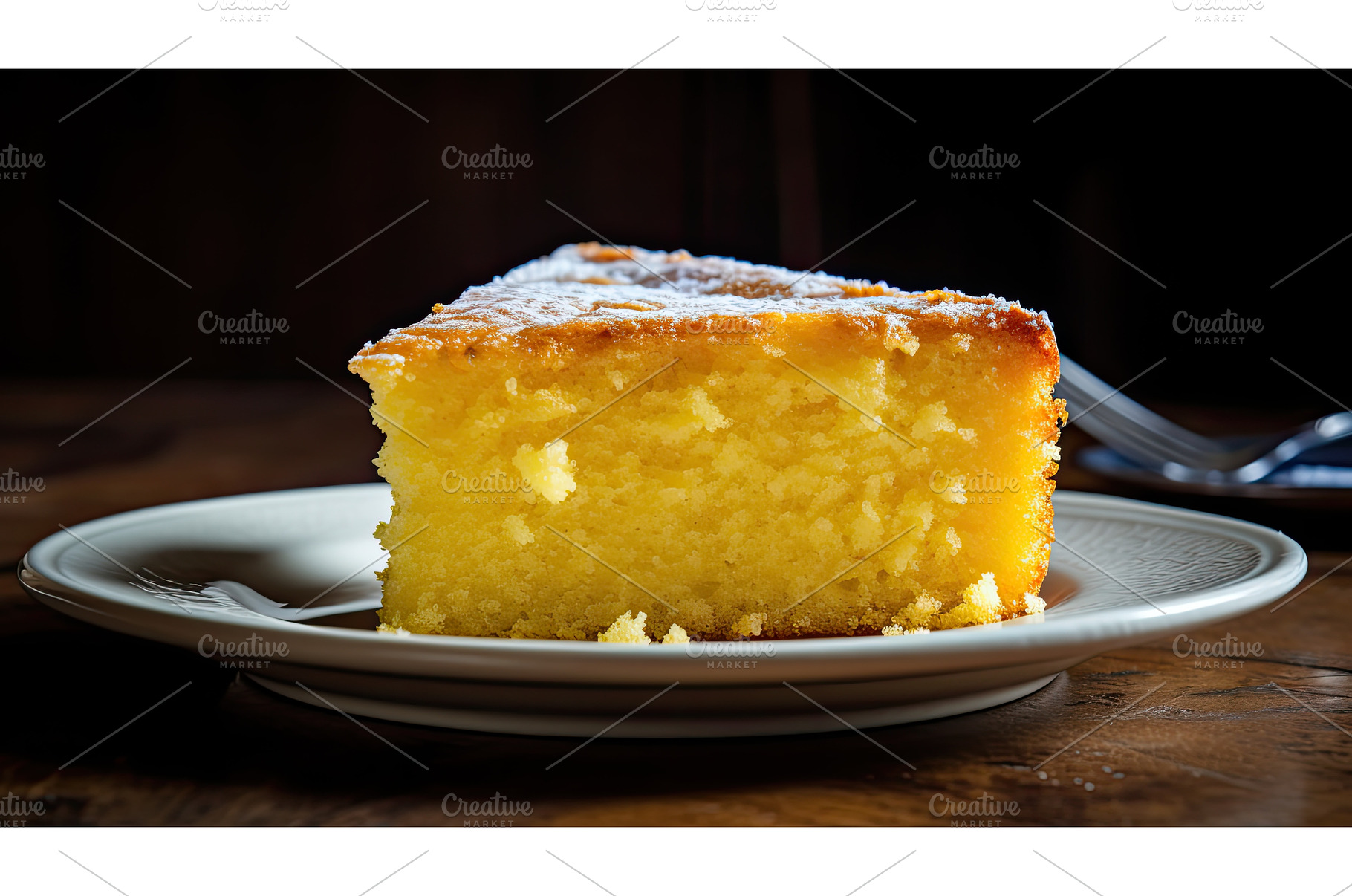 delicious yellow cake ai generated, a Food & Drink Photo by pikepicture