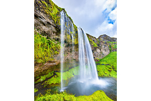 View of seljalandsfoss waterfall iceland stock photo containing iceland and, a Nature Photo by Leonid Andronov
