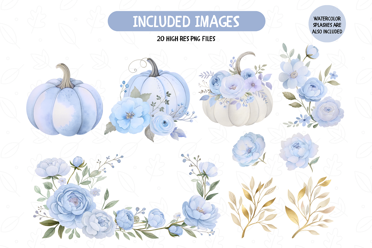 Pumpkin Bouquets PNG Bundle, an Illustration by TatiMockup (Photo 2 of 4)