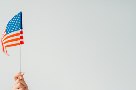 USA flag independence day hand american symbol, a Person Photo by Photo Drive Studio