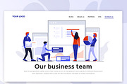Flat Design Landing page templates, a Person Illustration by Creative Graphics (Thumbnail 2 of 12)