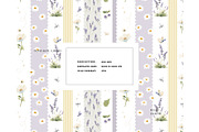 Lavender Daisy Flower Meadow pattern, a Pattern Graphic by Milatoo (Thumbnail 3 of 3)
