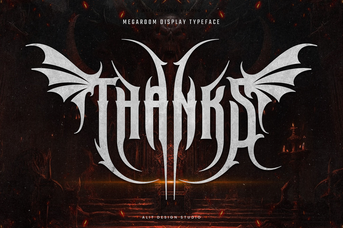 Megaroom typeface, a Blackletter Font by alit design (Photo 20 of 20)