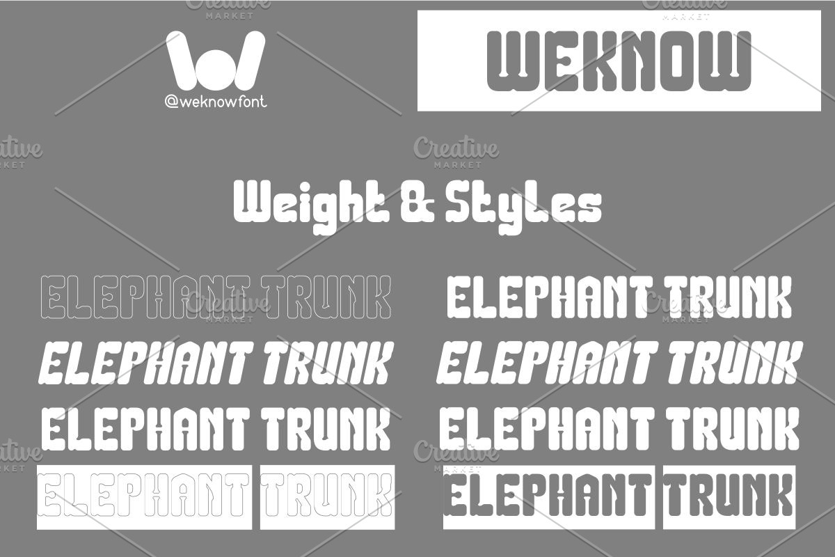 Elephant Trunk font, a Font by weknow (Photo 7 of 8)