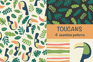 Toucans - Seamless Patterns