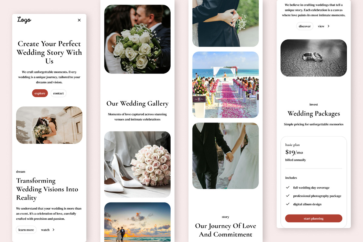Wedding Agency Landing Page Template, a Templates & Theme by RPWDS (Photo 3 of 3)