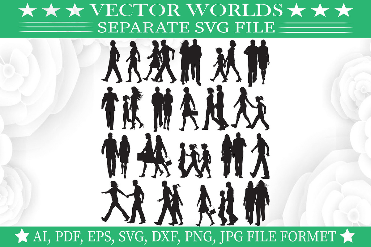 People Walking Svg, Walkings Svg, an Object Graphic by VectorWorlds (Photo 2 of 3)