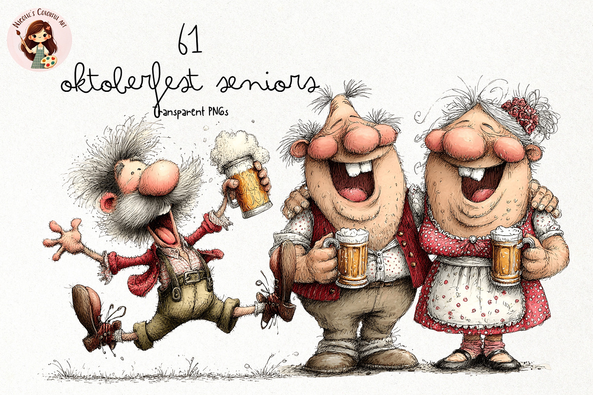 Oktoberfest Seniors PNG Clipart, a Seasonal Illustration by Nicolle's Colorful Art (Photo 1 of 5)