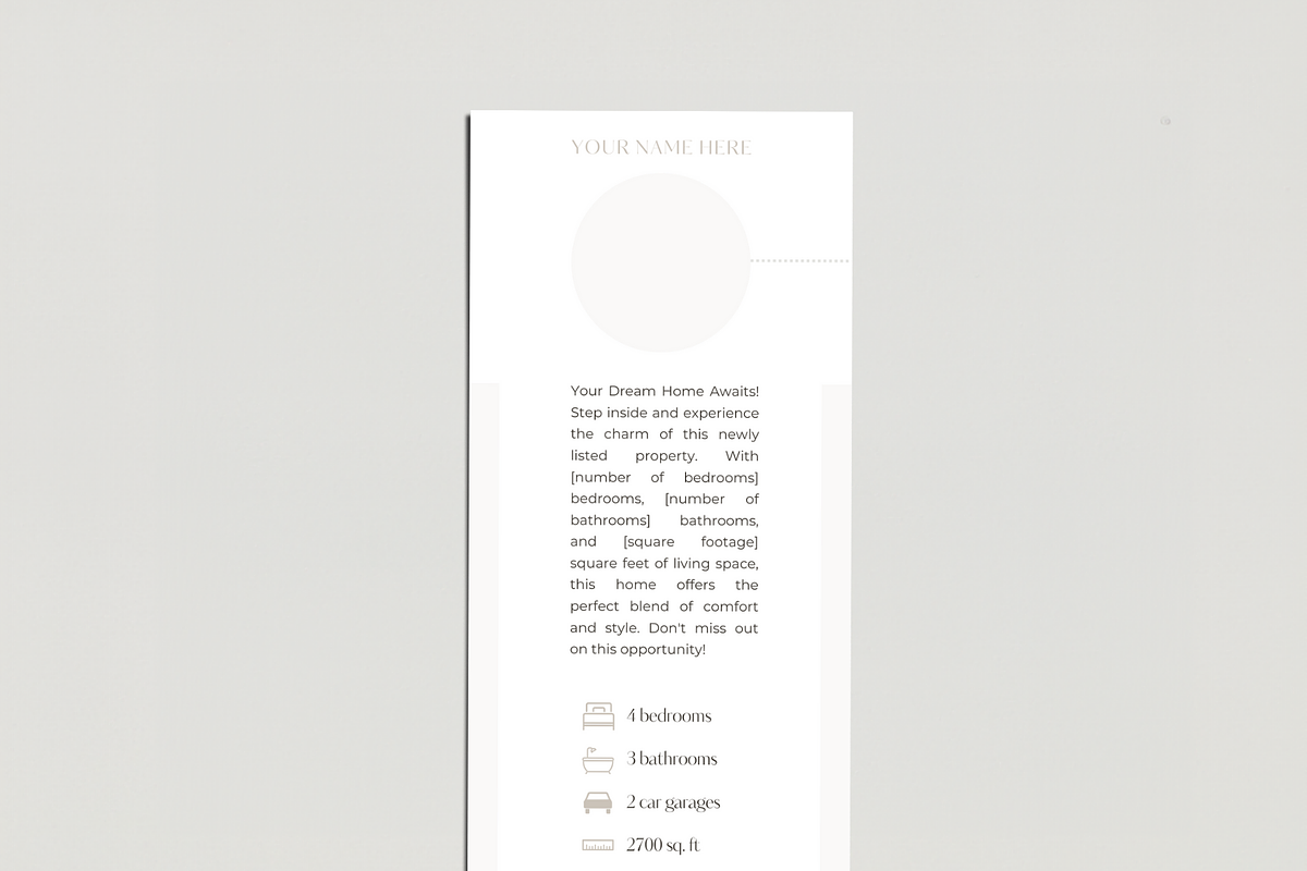 Real Estate Door Hanger Just Listed, a Marketing Template by EstateElements (Photo 8 of 10)