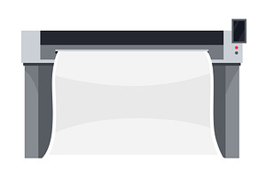 Plotter used in computer aided, a Technology Illustration by Things for designers
