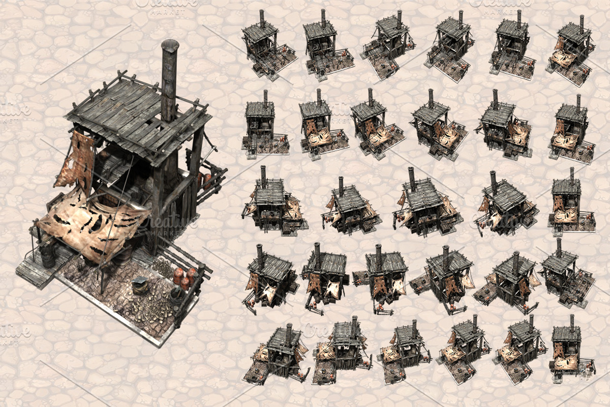 Isometric Ancient City Pack, an Object Graphic by Beatheart Creative Studio (Photo 8 of 77)