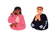 People with different emotions set, a Person Illustration by PaperTrident (Thumbnail 5 of 11)