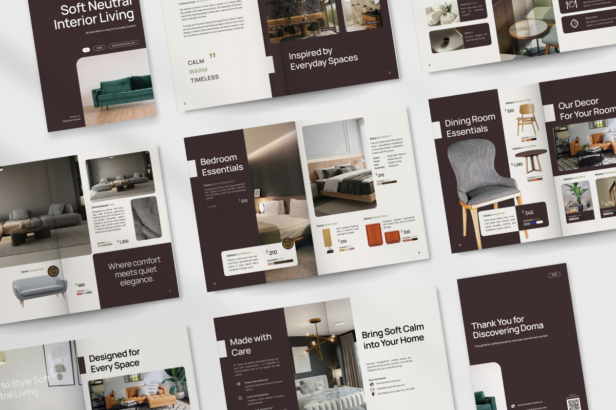 Soft Neutral Living Product Catalog, a Brochure Template by trabaskriya (Photo 5 of 6)