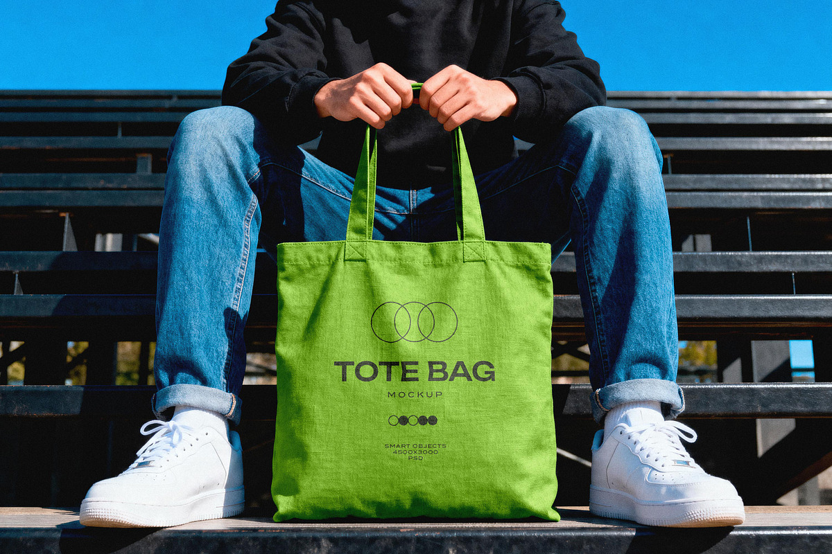 Canvas Tote Bag Mockup, a Product Mockup by Design Squad (Photo 1 of 4)