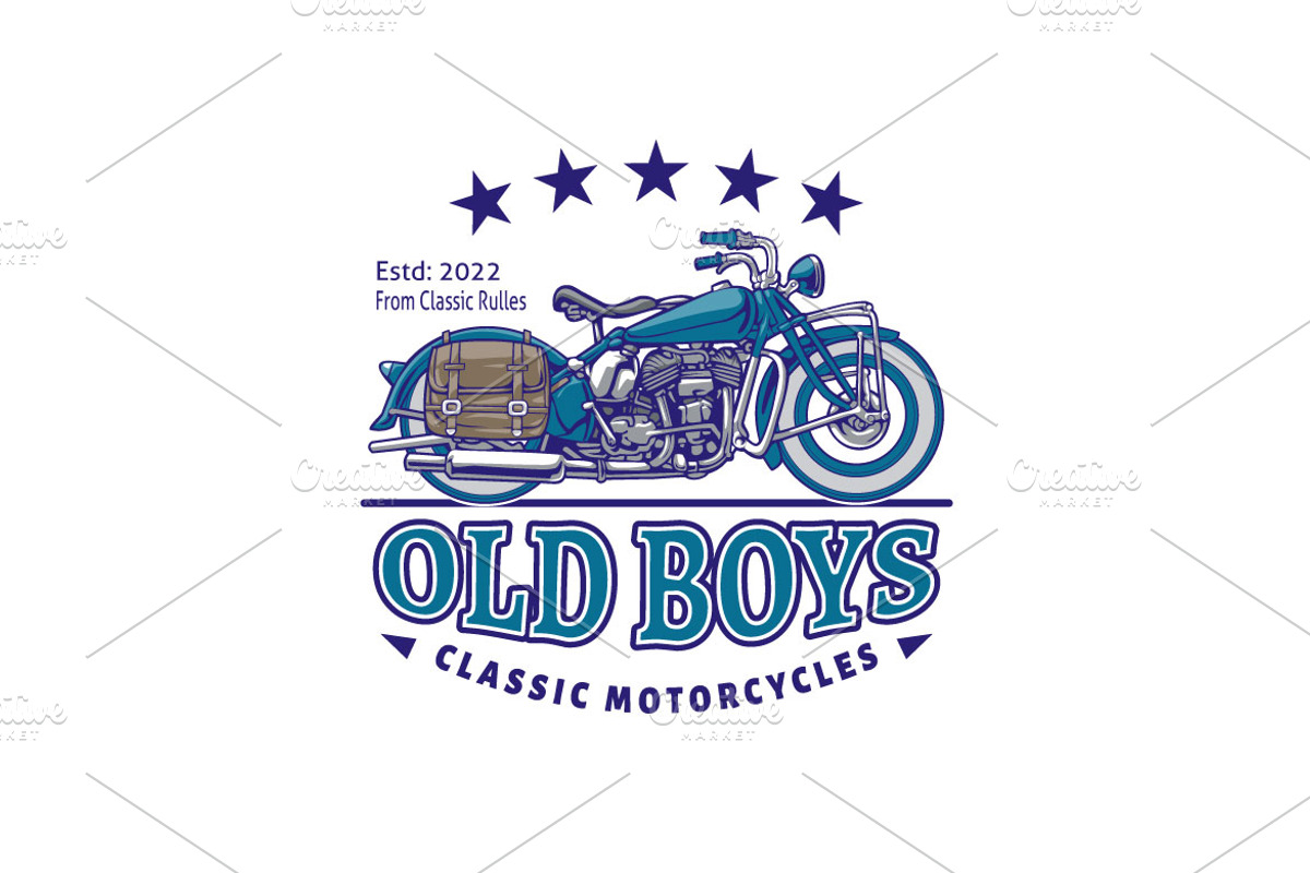 Vintage Motorcycle Logo, a Branding & Logo Template by Kongstones_std (Photo 6 of 6)