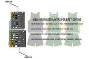 Basketball Jersey kit – Editable PSD, a Shirt Mockup by std.badboy (Thumbnail 3 of 4)