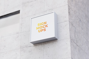 Square Sign Mockups