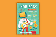 Indie Rock Party Flyer, a Flyer Template by serapika (Thumbnail 1 of 3)