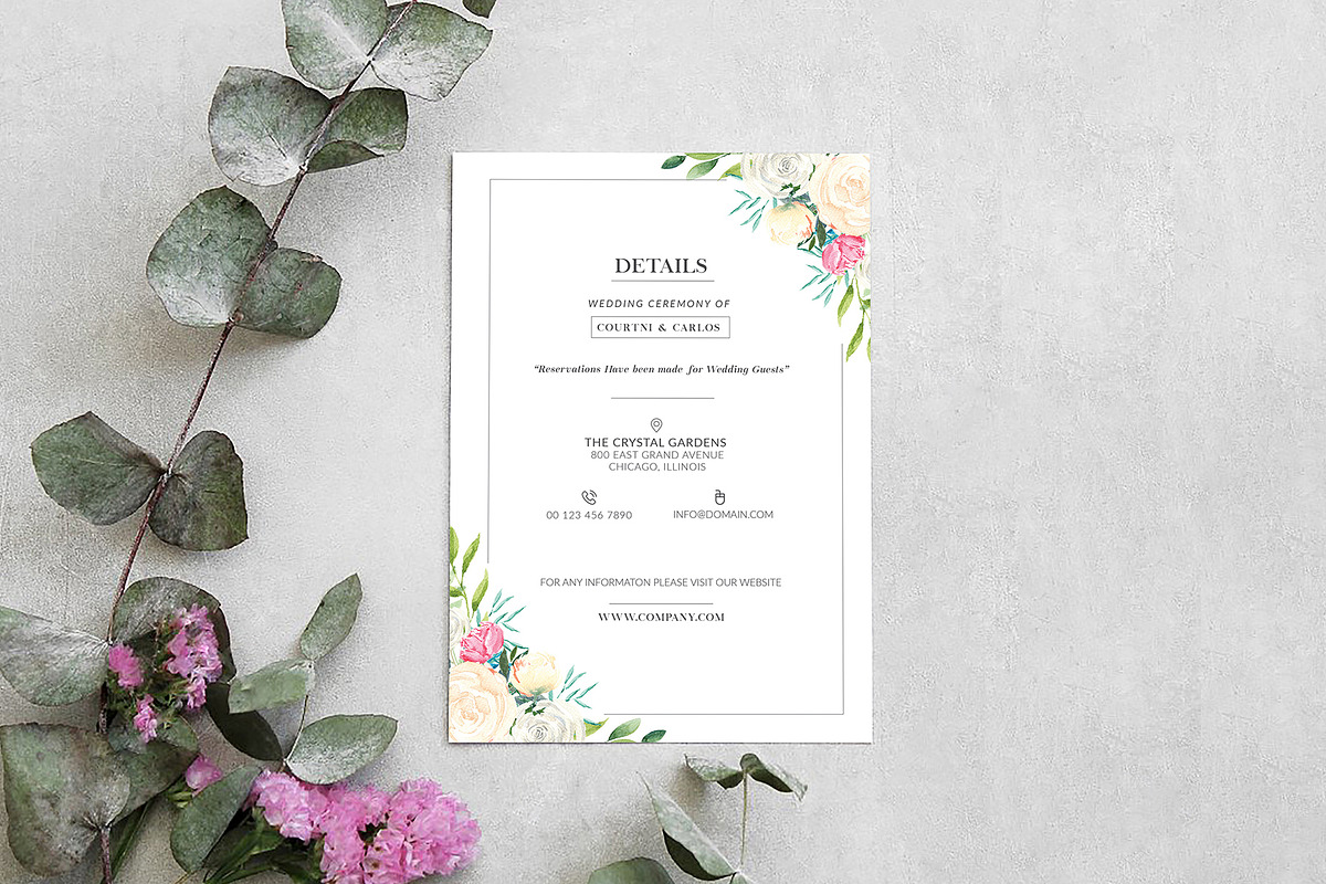 Canva Wedding Invitation Suite, an Invitation Template by ShineOnWedding (Photo 8 of 12)