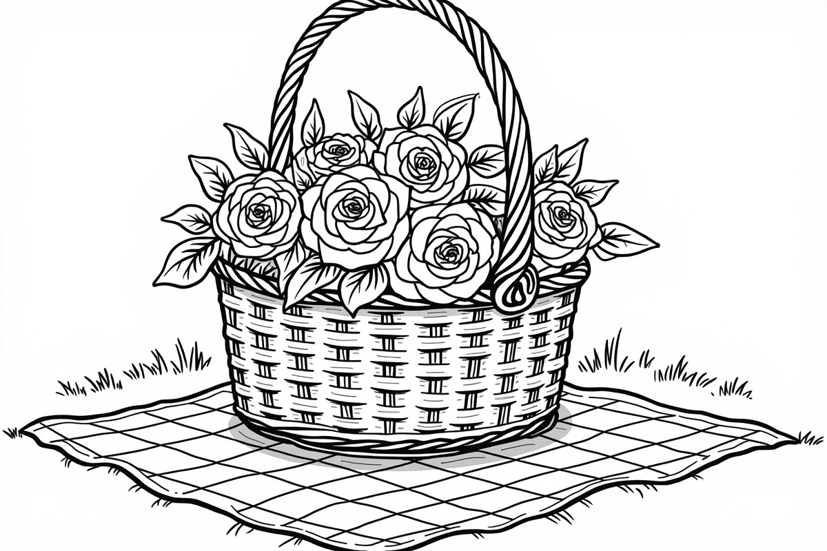 Floral Bouquet Line Art Set, an Illustration by BIPLOB EXPERT (Photo 8 of 9)