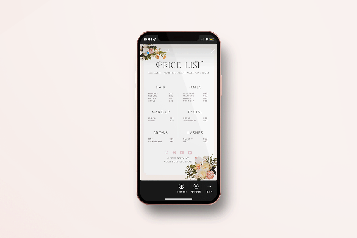 Floral Price List Canva Template, a Flyer Template by Hellohastore (Photo 5 of 11)