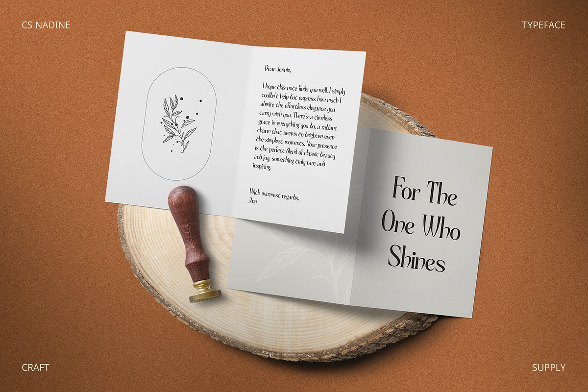 CS Nadine – Uncial Font, a Serif Font by Craft Supply Co. (Photo 7 of 8)