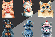 Quirky Cats Sublimation Clipart, an Illustration by Black Bird Studio (Thumbnail 4 of 6)
