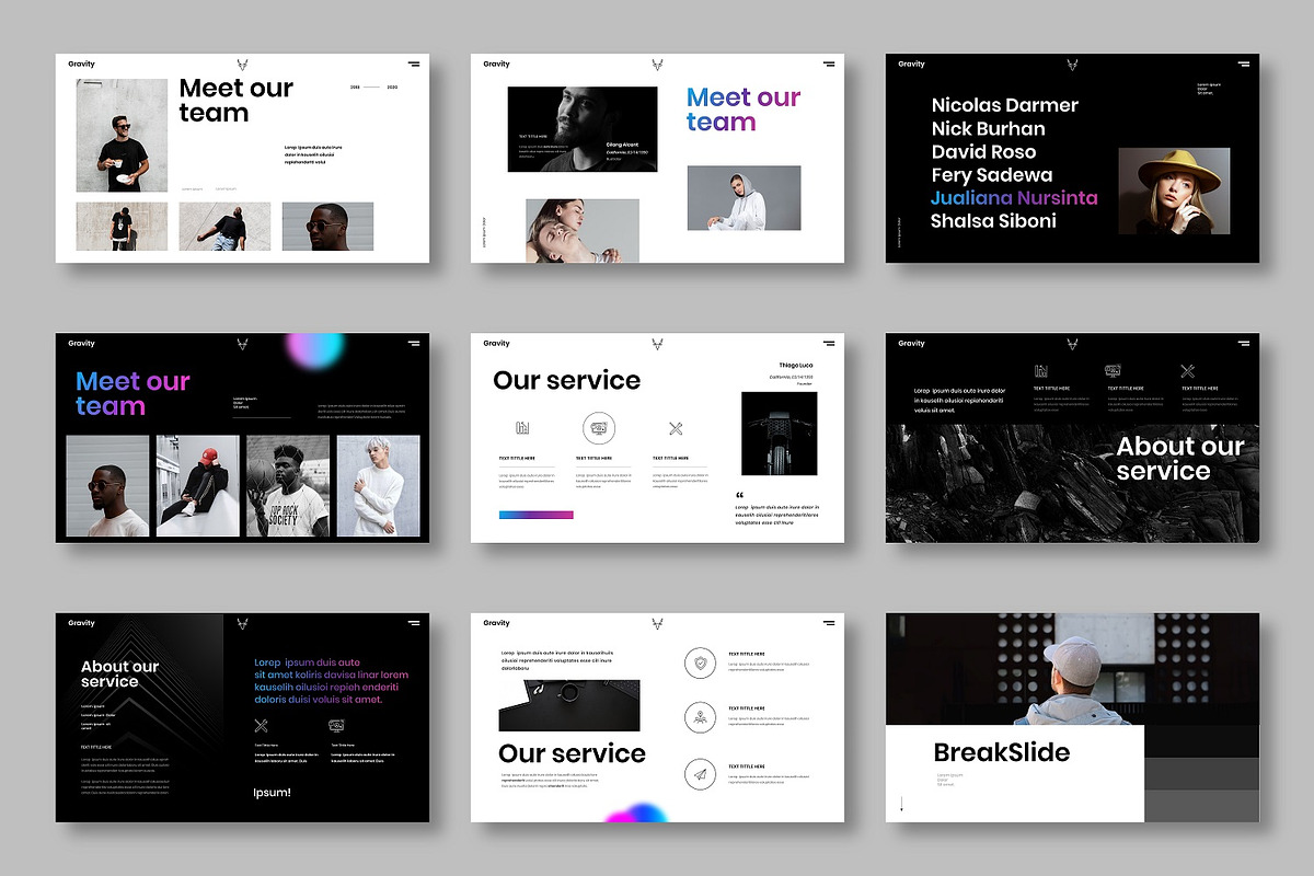 Gravity – Business PowerPoint, a Presentation Template by Dens Creative Studio (Photo 3 of 6)