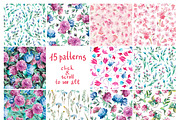 Watercolor seamless flower pattern., a Pattern Graphic by katyabuslaeva (Thumbnail 2 of 2)