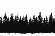 Pine Forest Silhouette Bundle, an Object Graphic by balal (Thumbnail 14 of 16)