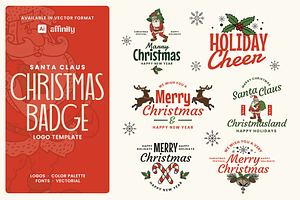 Santa Claus Christmas Badge Bundle, a Branding & Logo Template by Headfonts