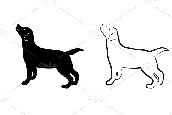Vector Image Of An Dog Labrador