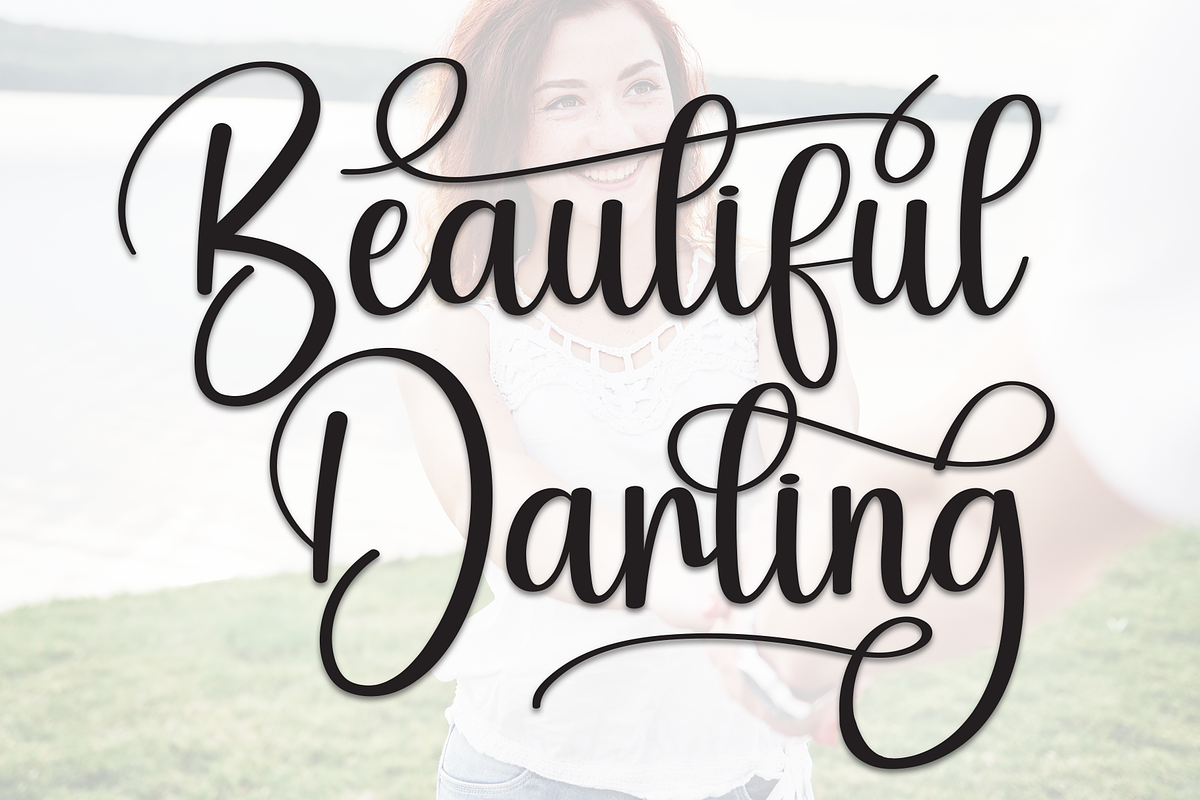 Beautiful Darling | Script Font, a Handwritten Font by Scratchones (Photo 1 of 9)