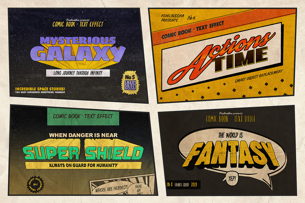 Marvelous Vintage Comics Bundle, a Brushes & More by pixelbuddha.net (Photo 4 of 13)