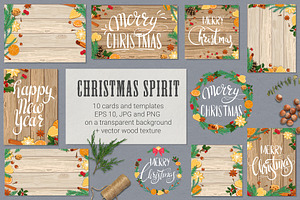 Christmas Spirit. Cards & Templates