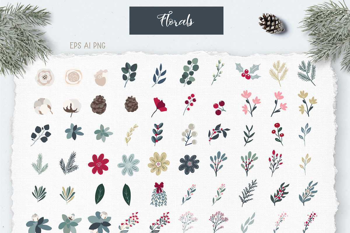 Farmhouse Christmas illustration, an Illustration by Cozy pattern shop (Photo 7 of 12)