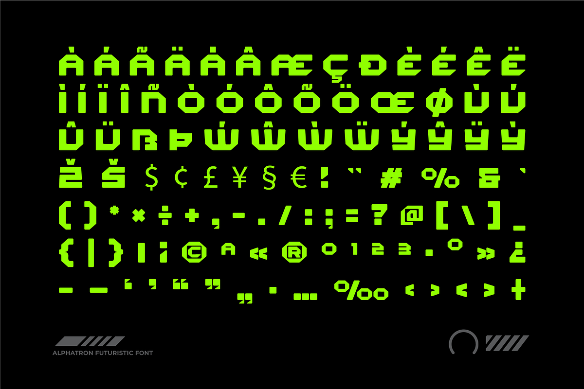 Alphatron - Futuristic Font, a Sans Serif Font by limitype (Photo 6 of 10)