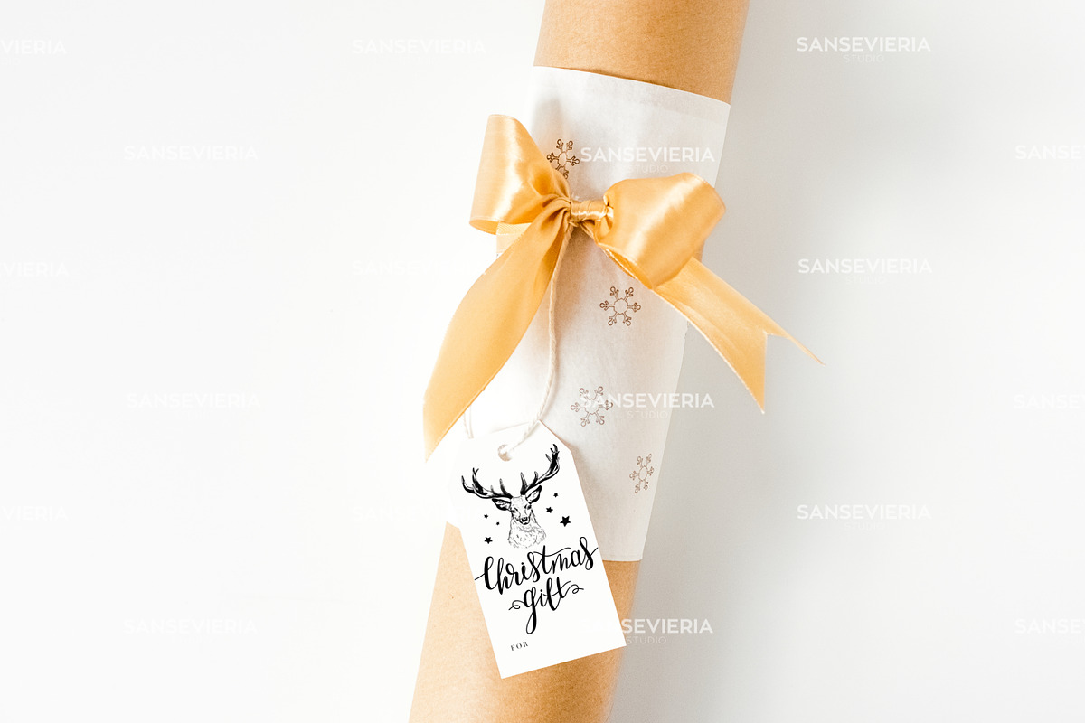 Christmas gift tag mock up, a Packaging Mockup by Grace White (Photo 3 of 3)