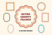 Retro Groovy Frames, a Background Graphic by MilyArt (Thumbnail 1 of 5)