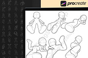 Procreate Foreshortening Chibi Pose, a Brush Add-On by DrawingStoryShop (Thumbnail 2 of 6)