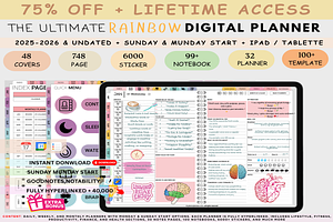Rainbow Digital Planner 2025 – Color