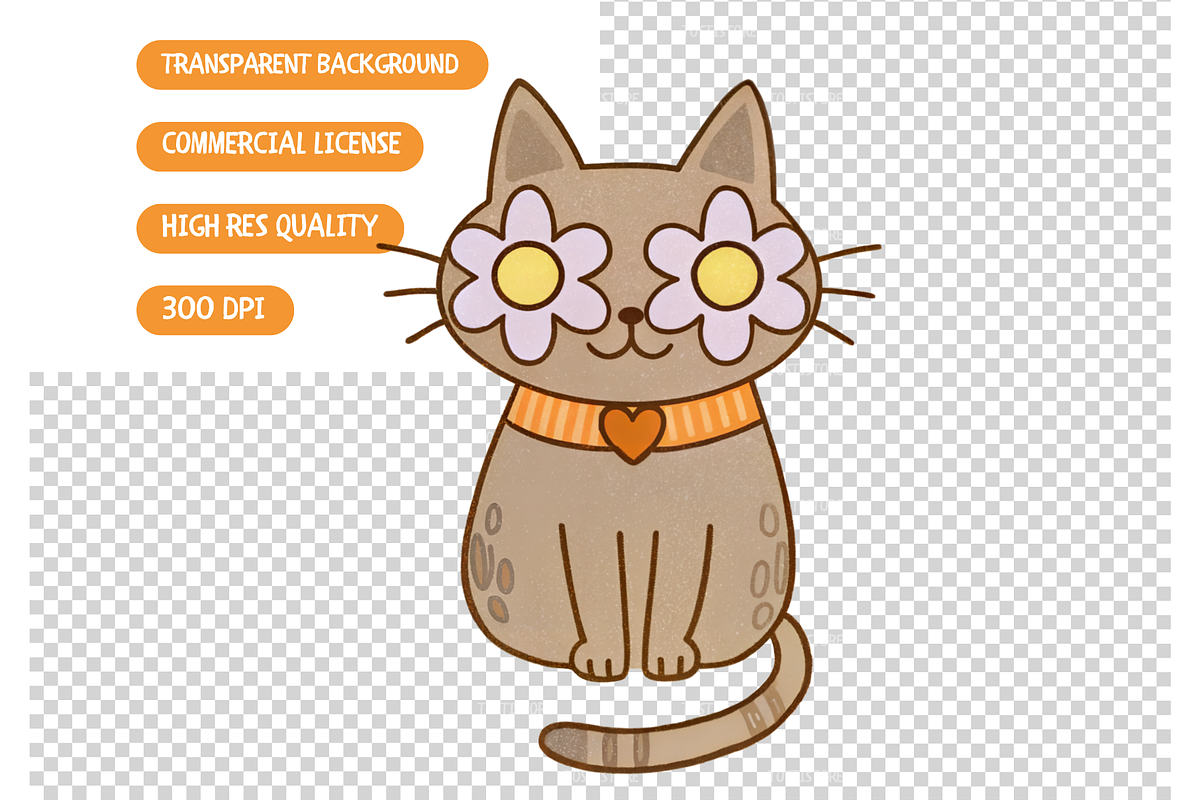 Groovy Halloween Clipart, an Illustration by TatiMockup (Photo 6 of 6)