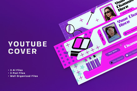 Y2K Beauty Vlogger Youtube Cover, a Social Media Template by graphicook