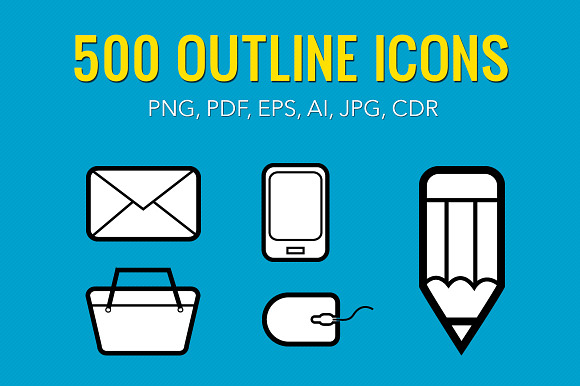 500 Outline Icons