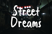 Street Dreams Brush Font, a Script Font by VitaminRGB (Thumbnail 1 of 7)