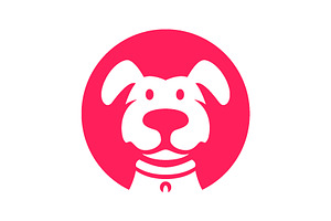 Dog Pets Female Minimal Modern Logo