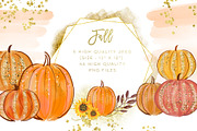 Pumpkins Watercolor Collection, a Decorative Illustration by Sunflower Day Love (Thumbnail 1 of 17)