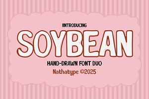 Soybean, a Handwritten Font by Nathatype
